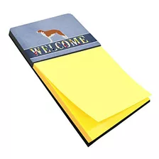 Bb5503sn Borzoi Russian Greyhound Welcome Sticky Note Holder