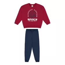 Conjunto Infantil Masculino Em Algodão Com Punho Malwee