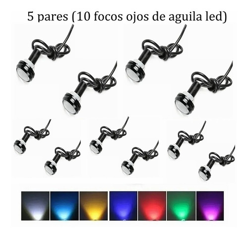 10 Focos Ojo De Aguila Faros Led Tipo Xenon Niebla 10 Pz Foto 2