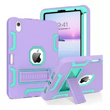 Funda Hibrida Antigolpe iPad Mini 6th Gen Purpura/verde