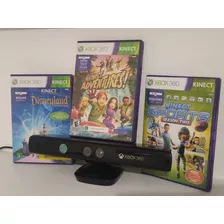 Sensor Kinect Xbox 360 + 3 Jogos Incríveis. Envio Rápido!!!