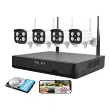 Kit Nvr 4 Cameras Security 1080p Wifi Vigilancia Kuiiyer