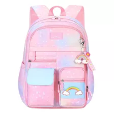 Mochilas Niña Primaria Escolar Infantil Impermeable Aitirrobo Kawaii Arcoíris Capacidad Grande