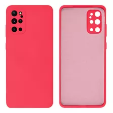 Capa Silicone Aveludada Para Samsung Galaxy S20 Plus Cam Cor Rosa Pink