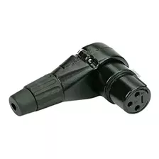 Conector Mxt Em Metal Xlr (canon) Fêmea 90 Graus - Ac2648