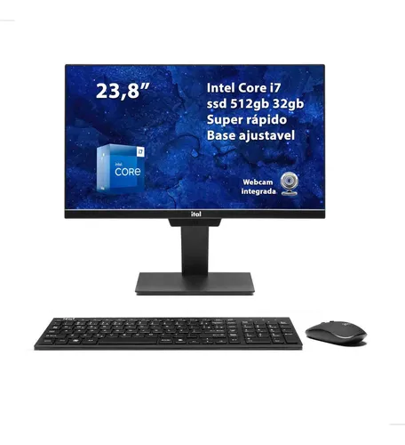 Segunda imagem para pesquisa de computador touch screen all in one i7 32gb 512gb preto ital