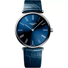 Longines La Grande Classique Blue Dial Leather Watch, 38mm 