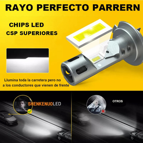 Para Kia Para Mercedes-benz 6500k  H7 Faros Led 30000lm 200w Foto 5