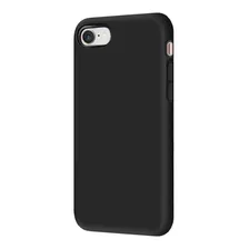 Funda Tpu Slim Silicona Compatible iPhone 6/6s + Vidrio Color Negro