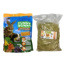 Ração Para Roedores Funny Bunny 500g + 400g Feno Brinde