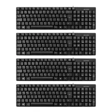 Kit 4 Teclado Slim Preto Usb Multilaser - Tc213 Atacado