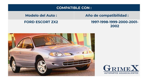 Espejo Escort Zx2 Coupe 1997-98-99-00-01-2002 Manual Ore Foto 3