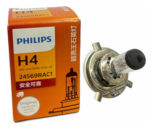 Foco Halgeno Philips Oem Camiones 24569 Rac1 H4 24v 100/90w Foto 2