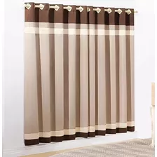 Cortina Para Quarto De Menino Marrom Stylo 2 Metros