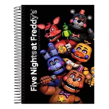 Caderno Five Night Escolar 10 Matérias 160 Folhas