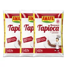 Massa Goma Tapioca Amafil 1kg - Pronta Para Fazer. Kit 3kg