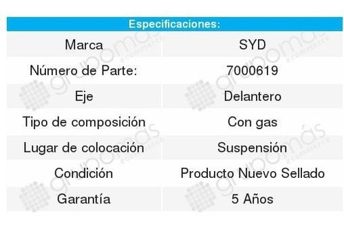 Amortiguadores Suspension Gas Delantero Pacifica 04-07 Foto 2