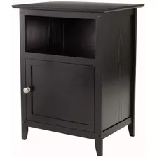 Winsome Wood Henry Accent Table Negro 19 Pulgadas