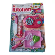 Set Cocina Infantil Accesorios Blister Plástico Juguetes