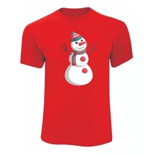 Camisetas Navideñas Muñeco De Nieve Dama Hombre Y Niños