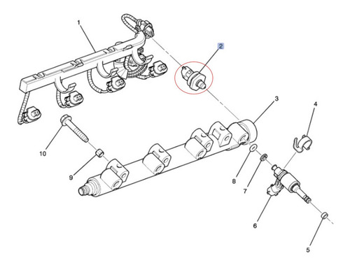 Sensor Presion Gasolina Buick Enclave 3.6 2013 Foto 6