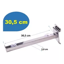 Pack 10 Gancho Soporte Repisa De 30,5 Cm Para Panel Ranurado