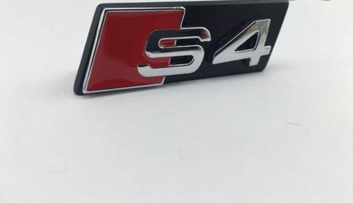 Emblema Audi Compatible S4 Parrilla !! No Grapas  Plata Foto 3
