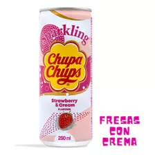 Chupa Chups Soda Sabor A Fresa Y Crema 6 Latas Six Pack