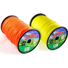 Tanza Bordeadora Cuadrada 1.5mm Naranja Grilon Bobina 410mt