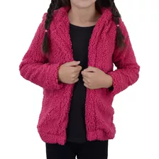 Casaco Infantil Feminino Lzt Teddy Com Capuz Pink - 9073