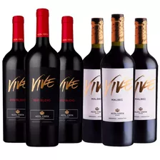 Vino Alta Vista Vive Malbec + Vive Red Blend Tinto X6 Unid