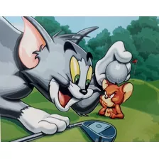 Tela Para Pintura Por Números Arteterapia Tom E Jerry 