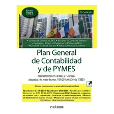 Plan General De Contabilidad Y De Pymes, De Ediciones Pirámide. Editorial Piramide, Tapa Blanda, Edición 1 En Español, 9999