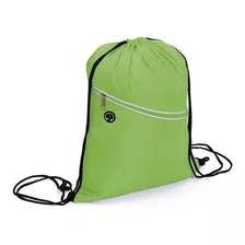 Bolsa Mochila Sacola Impermeável C/ Entrada P/ Fone Academia Cor Verde-limão Desenho Do Tecido Liso