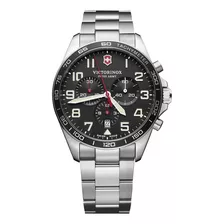 Reloj Fieldforce Chrono Correa Inox Dial Negro Victorinox