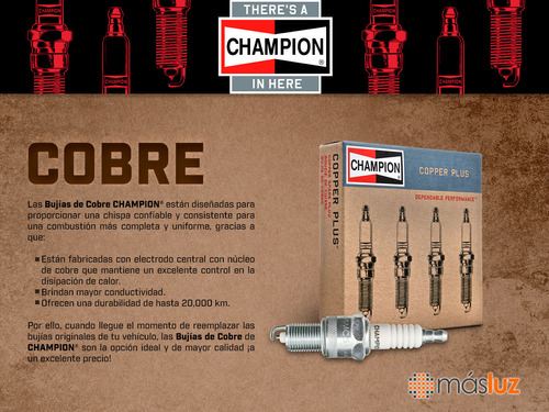 Set 4 Bujas Encendido Cobre Saab 96 V4 1.7l 69/73 Champion Foto 4