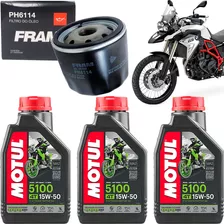 Kit 3 Oleo Motul 5100 15w50 Filtro Fram Ph6114 Bmw F800 Gs R