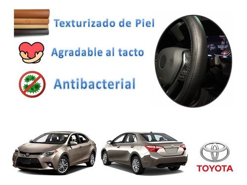 Funda Cubre Volante Piel Toyota Corolla 2014 A 2017 2018 Foto 2