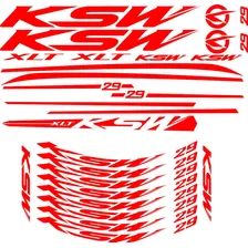 Adesivos Bike Ksw Xlt 29 Kit Completo Quadro E Roda