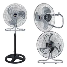 Ventilador De Pie Con Aspas Metalicas 3 En 1 Grande Crazy 