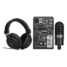 Pack Streaming Yamaha Ag03mk2 Lspk Mixer + Auricular + Mic.