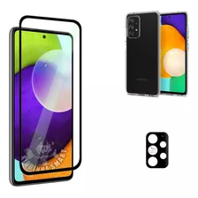 Película 3d Vidro Para Samsung A52 + Câmera 3d+ Case Capinha