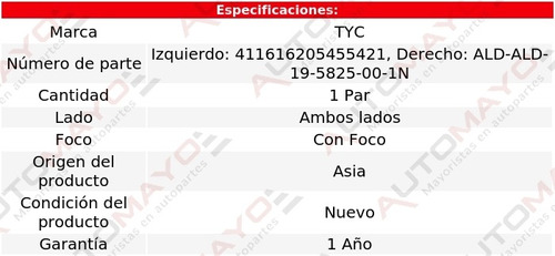 (2) Faros Niebla C/foco Tyc Uplander Chevrolet 05-09 Foto 2