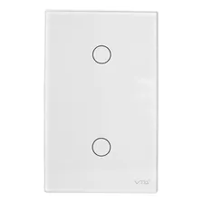 Interruptor Touch Doble Link Iot Vta+ Smart Home Color Blanco