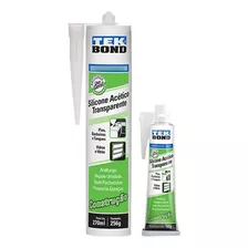 Sellador Silicona Tek Bond Uso General, Construccion 256gr Cartucho Transparente - Acetica, Vidrios, Ventana, Sanitarios