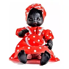 Muñeca Bebe Negrita De 41cm Muñequita De Goma Monsi