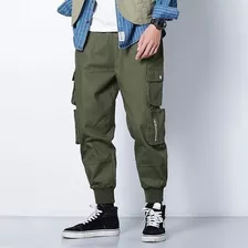 Harem Joggers Hombre Cargo Streetwear Pantalones Skinny J