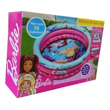 Piscina De Bolinhas Barbie Menina Com 25 Bolinhas 135 Litros