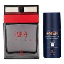 Kit Men Perfume Empire Intense. Desodorante Roll On Floral.