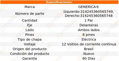 Kit Chapas Para Puertas Del Buick Lesabre 00/05 Generica Foto 2